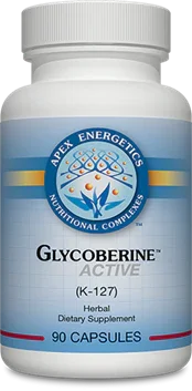 Glycoberine Active dietary supplement bottle with 90 capsules, herbal formula