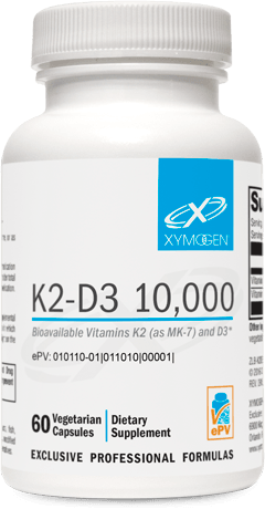 K2-D3 10,000 supplement bottle containing 60 vegetarian capsules for dietary health support