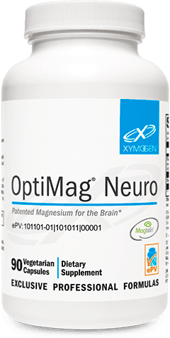 OptiMag Neuro 90 vegetarian capsules bottle, dietary supplement for brain health