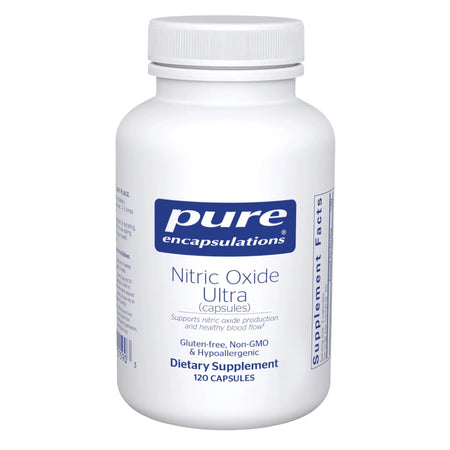 Pure Encapsulations Nitric Oxide Ultra 120 capsules dietary supplement bottle