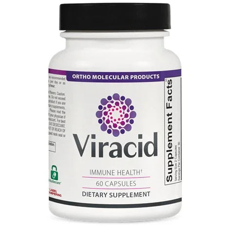 Viracid dietary supplement bottle for immune health with 60 capsules