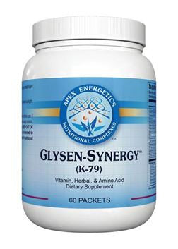 Glysen-Synergy dietary supplement container, vitamin herbal amino acid formula, 60 packets