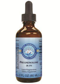 Liquid pregnenolone dietary supplement dropper bottle, 2 fl oz, blue label