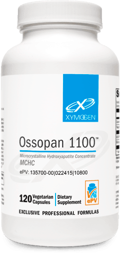 Bottle of Ossopan 1100 dietary supplement with 120 vegetarian capsules