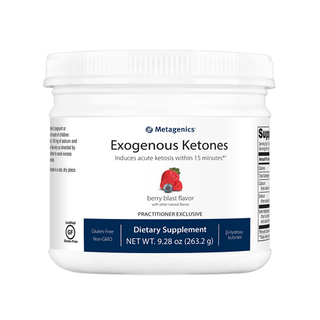 Exogenous Ketones dietary supplement berry blast flavor, practitioner exclusive, 9.28 oz jar