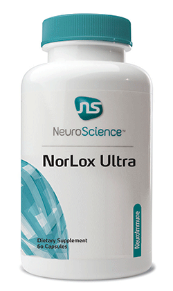 NorLox Ultra dietary supplement bottle with teal cap and modern label design