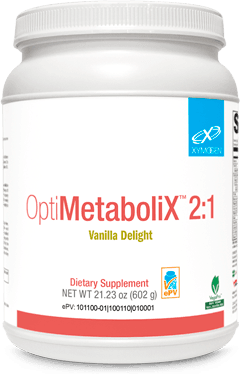 OptiMetaboliX 2:1 Vanilla Delight dietary supplement powder container front label