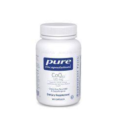 Pure Encapsulations CoQ10 120 mg supplement bottle with white label, 60 capsules