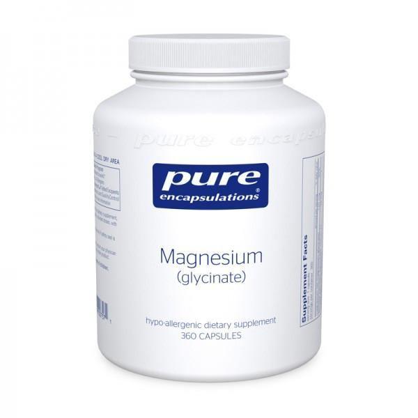 Pure Encapsulations Magnesium glycinate hypo-allergenic supplement bottle, 360 capsules