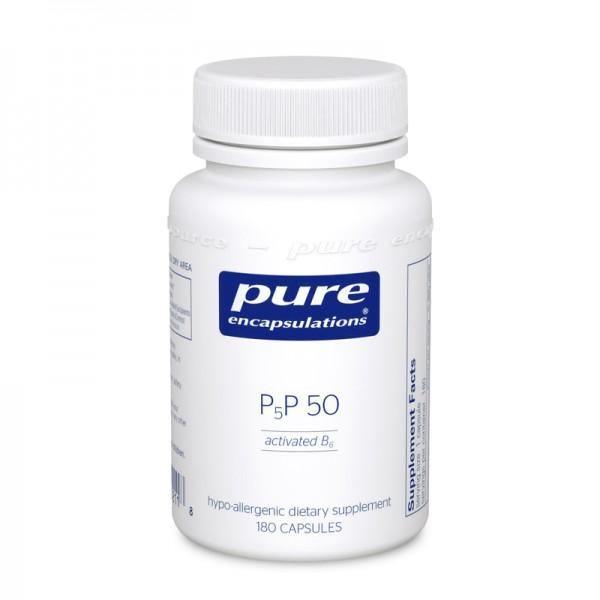 Pure Encapsulations P5P 50 activated B6 supplement bottle, 180 capsules