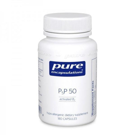 Pure Encapsulations P5P 50 activated B6 supplement bottle, 180 capsules