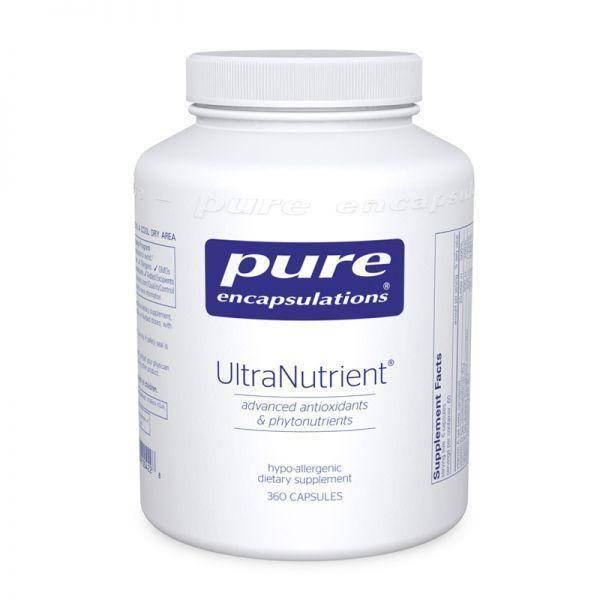 UltraNutrient dietary supplement bottle with advanced antioxidants and phytonutrients, 360 capsules